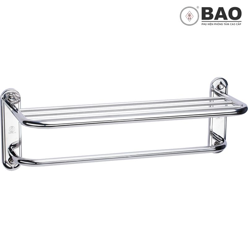 Móc áo treo tường mạ vàng 4 móc đôi BAO BN 1024V - Image 4