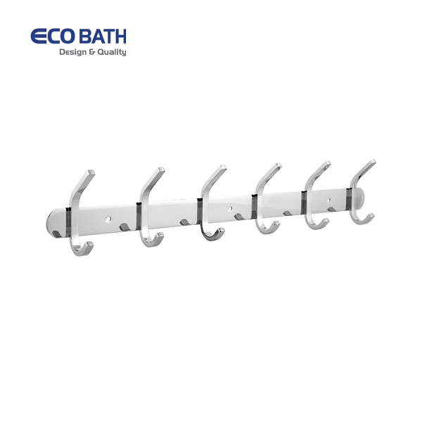 Móc quần áo treo tường màu ghi xám EcoBath EC2038-4BU - Image 3