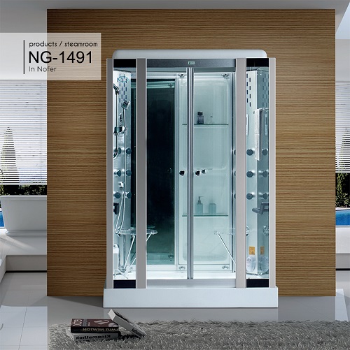 Phòng xông hơi NOFER NG-1491P (Ngọc trai, sục khí) 1400*900*2160 mm