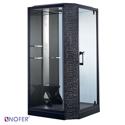 Phòng xông hơi ướt Nofer VS-89101S-R Black (1000x1000x2200)