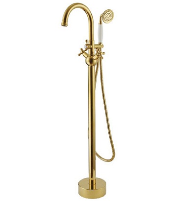 Sen cây đặt sàn bồn tắm mạ màu vàng MKS-099 - Image 6