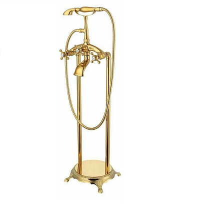 Sen cây đặt sàn bồn tắm mạ màu vàng vòi thiên nga MK-51069 - Image 5