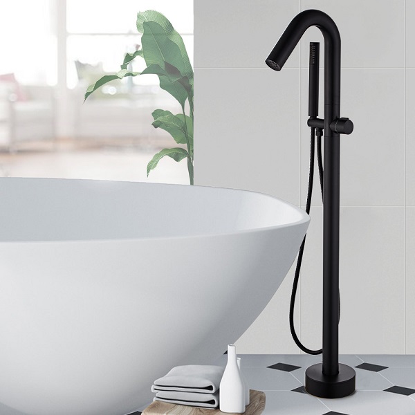 Sen cây đặt sàn cho bồn tắm màu đen Miken MK-098B