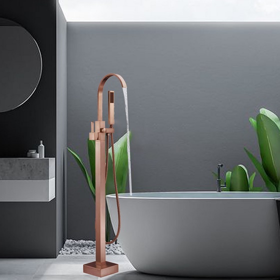 Sen cây đặt sàn cho bồn tắm màu hồng vàng Rose Gold Miken MK-S06RG