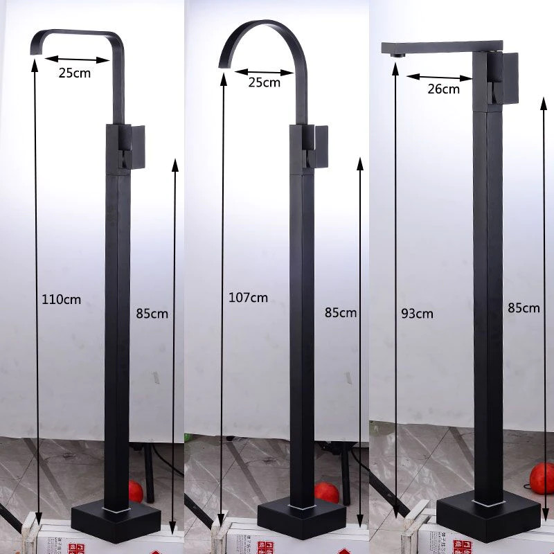 Sen cây đặt sàn màu trắng điểm vàng cho bồn tắm Miken MKSB-0238W-G - Image 6