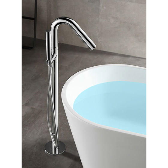 Sen cây đặt sàn màu vàng xước mờ cho bồn tắm Miken SD-51018GM - Image 6