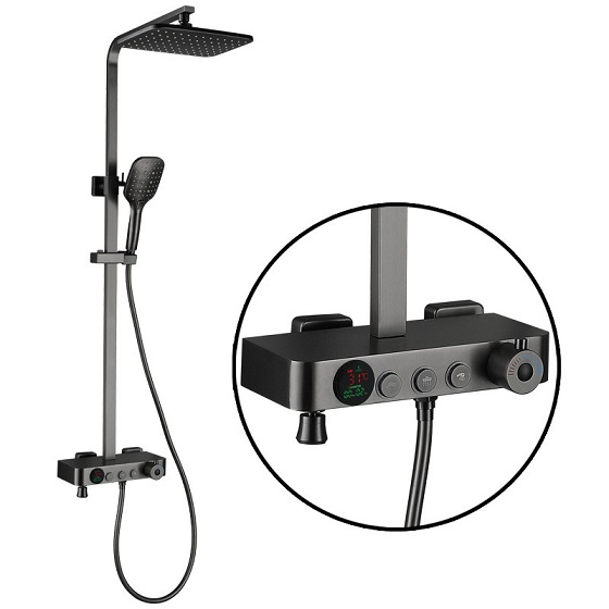 Sen cây tắm đứng màu đen phím đàn Piano nhiệt độ Miken MK-22054B - Image 4