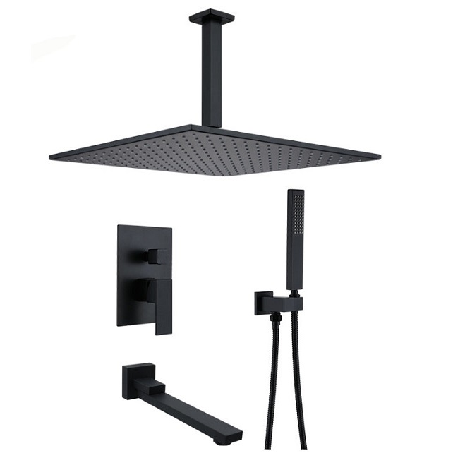 Sen tắm âm trần màu đen HM-8017 (Bát 30x30cm) - Image 5