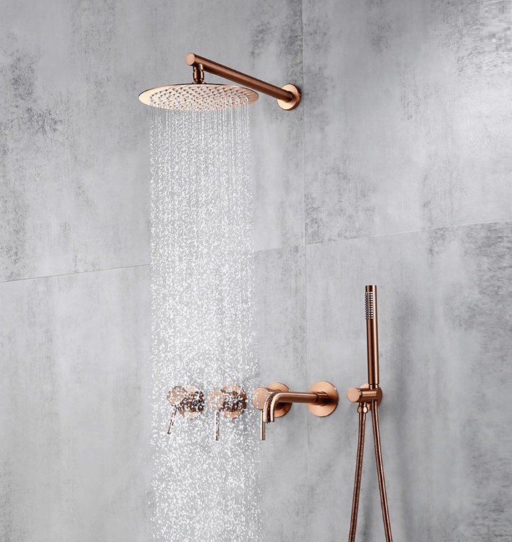 Sen tắm âm trong tường nhập khẩu bát vuông MK-0014-1 (Bát trần 20,25,30,40cm) - Image 5