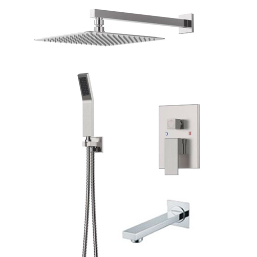 Sen tắm âm trong tường nhập khẩu bát vuông MK-0014 (Bát trần 20,25,30,40cm) - Image 3
