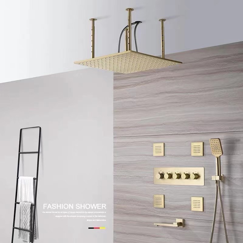 Sen tắm âm trong tường nóng lạnh màu hồng vàng Miken BUF-245RG - Image 4