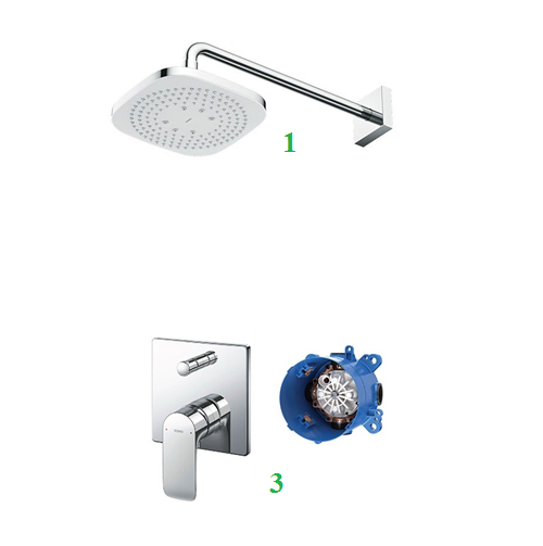 Sen tắm âm tường 3 đường nước TOTO TBG02304B-TBV01104B-TBW02005A-DBX114CAMR-TBG02001B - Image 3