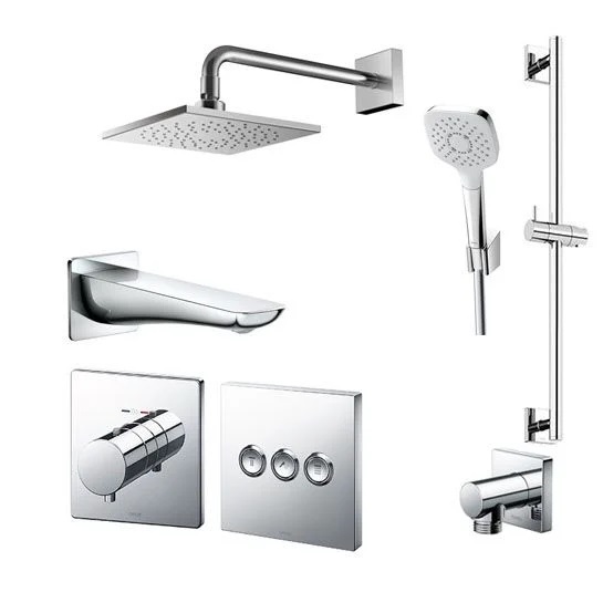 Sen tắm âm tường 3 đường nước TOTO TBV02401B-TBV02105B-TBW02005A-DBX115CAMR-TBG02001B