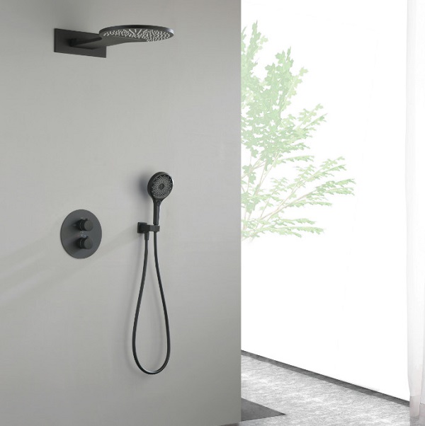 Sen tắm âm tường bát gắn trần màu đen Miken 1008304S ( Bát 50x50cm) - Image 4