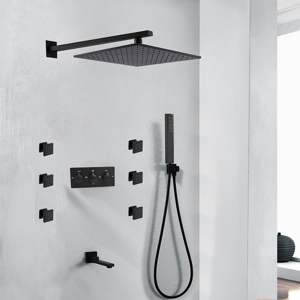 Sen tắm âm tường màu đen MK-91066B (Bát sen 55x23cm) - Image 4