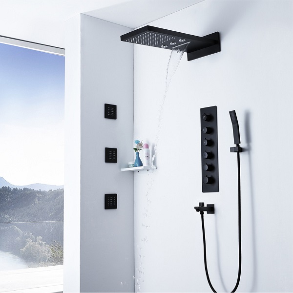 Sen tắm âm tường nhiệt độ màu đen Miken AH323SMB19 (Bát 30x30cm) - Image 3