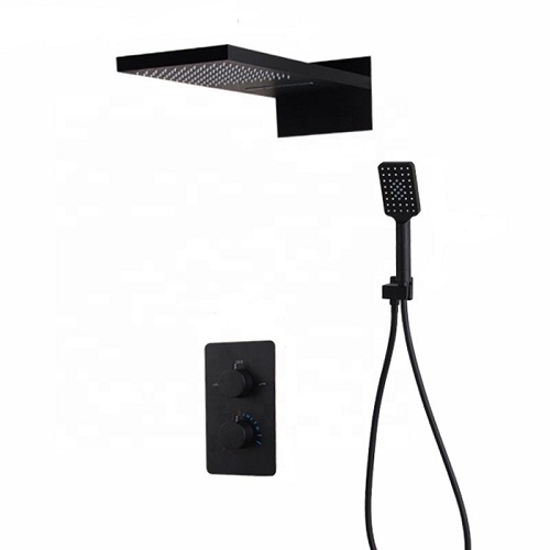 Sen tắm âm tường nóng lạnh màu đen bát Led HI08061 (KT bát đỉnh: 600x800mm) - Image 3