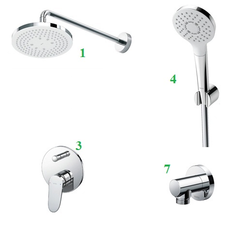 Sen tắm âm tường TOTO 6 chi tiết TBW02004A-TBV02103B-TBG04304B-TBW02006A-TBG02001B-TBW02013B - Image 3