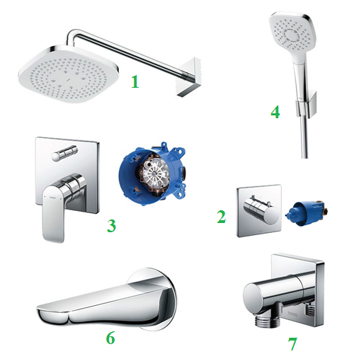 Sen tắm âm tường Toto DBX110CM-DB340A-DBS106 - Image 5