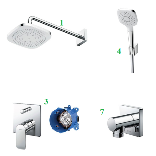 Sen tắm âm tường Toto DBX121-1CAM - Image 3