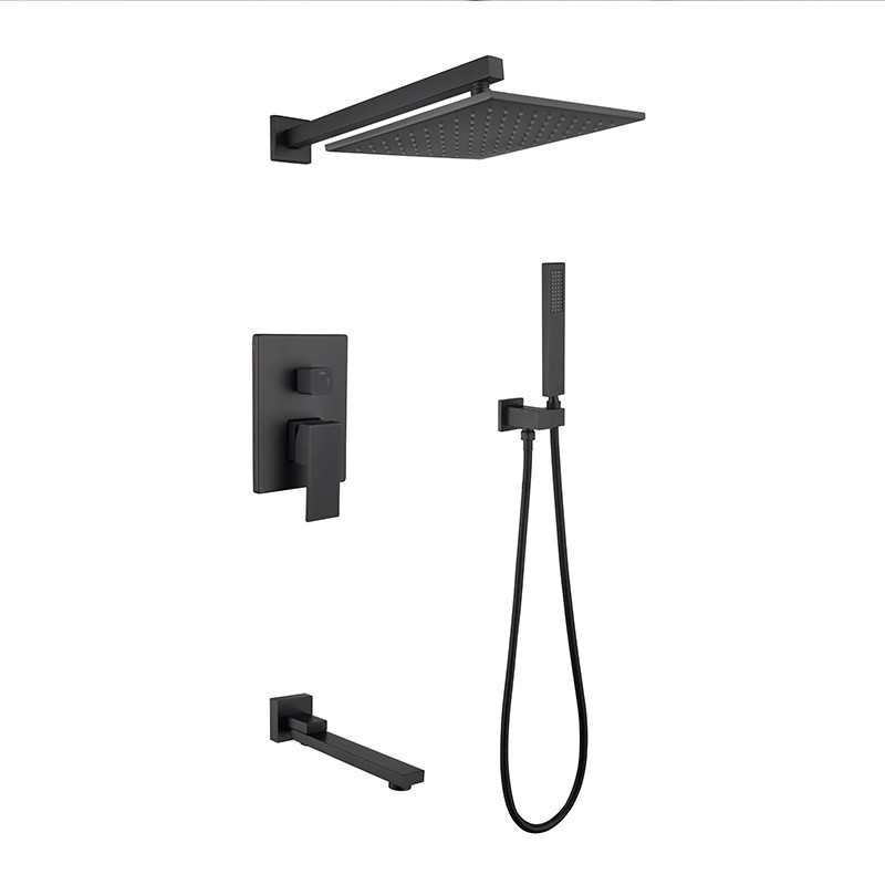 Sen tắm mạ màu đen âm tường nhiệt độ Miken HD-00269 (Bát 40x40cm) - Image 3