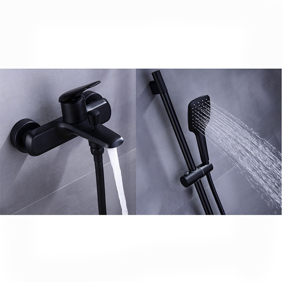 Sen tắm mạ màu đen cần trượt Miken MKS-16001B - Image 3