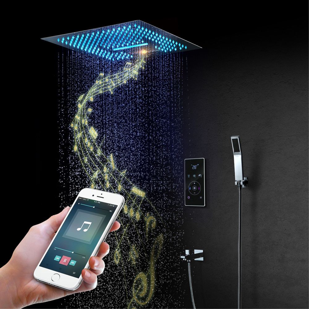 Sen tắm mạ màu vàng âm tường nhiệt độ Miken HD-M10-049 ( Bóng hoặc mờ) (Bát 40x40cm) - Image 3
