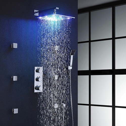 Sen tắm nhiệt độ âm tường bát đèn Led Miken HI05079A (Bát 50x50cm) - Image 4