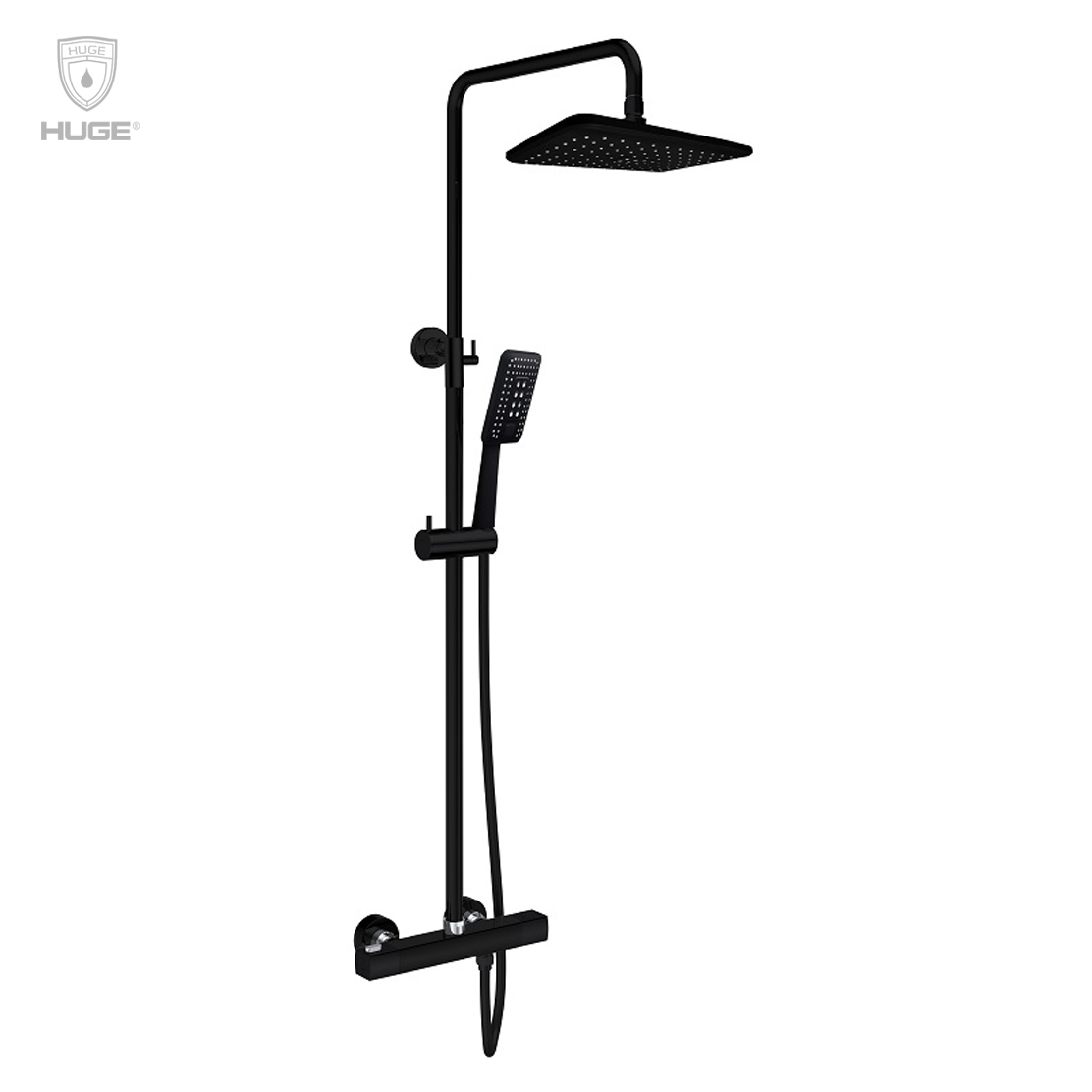 Sen tắm nhiệt độ âm tường màu đen bát gắn trần Huge H-STT66B - Image 3