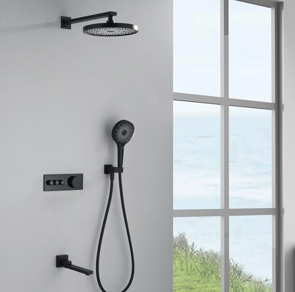 Sen tắm nhiệt độ âm tường màu đen MK-16-031 (Bát sen 55x23cm) - Image 3