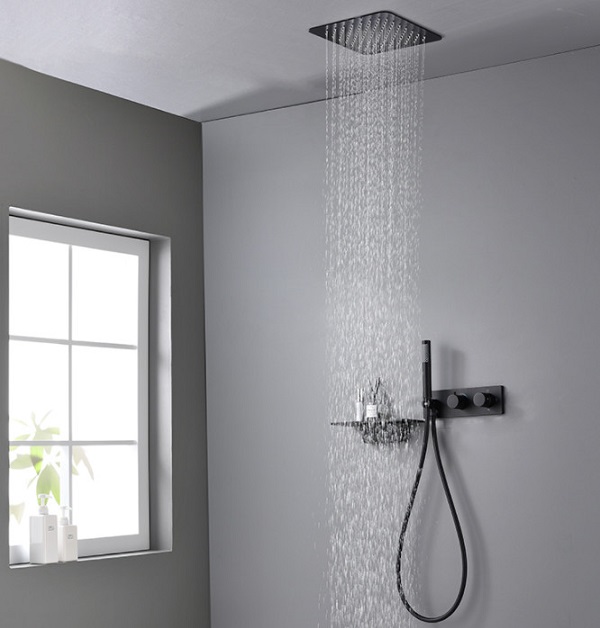 Sen tắm nóng lạnh âm tường màu đen HI05024I-1 (Bát 40x40cm) - Image 4