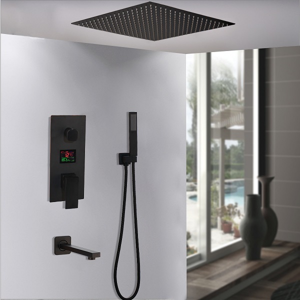 Sen tắm nóng lạnh âm tường màu đen HI05024I-1 (Bát 40x40cm) - Image 5