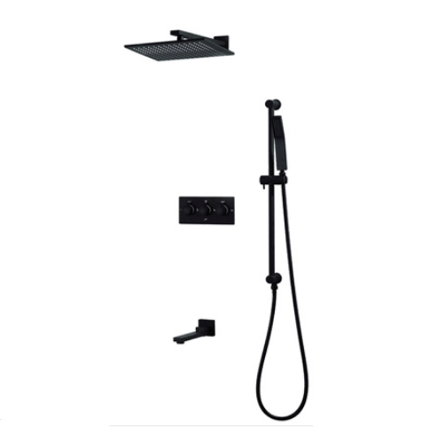 Sen tắm nóng lạnh âm tường màu đen HI06024I (Bát trần 60x60cm) - Image 3