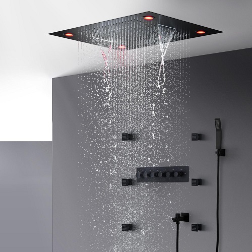 Sen tắm nóng lạnh âm tường màu đen Miken MK-2100B (Bát 30x30cm) - Image 4