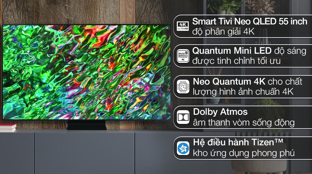 Smart Tivi Neo QLED Samsung AI 4K 55 inch QA55QN90B