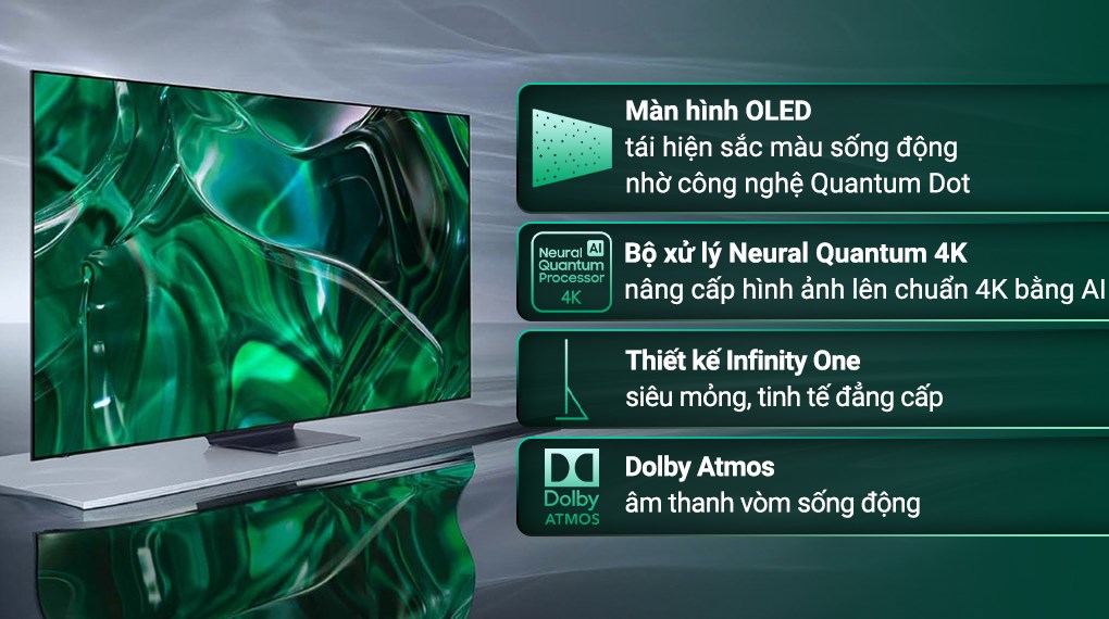 Smart Tivi OLED Samsung AI 4K 65 inch QA65S95CA
