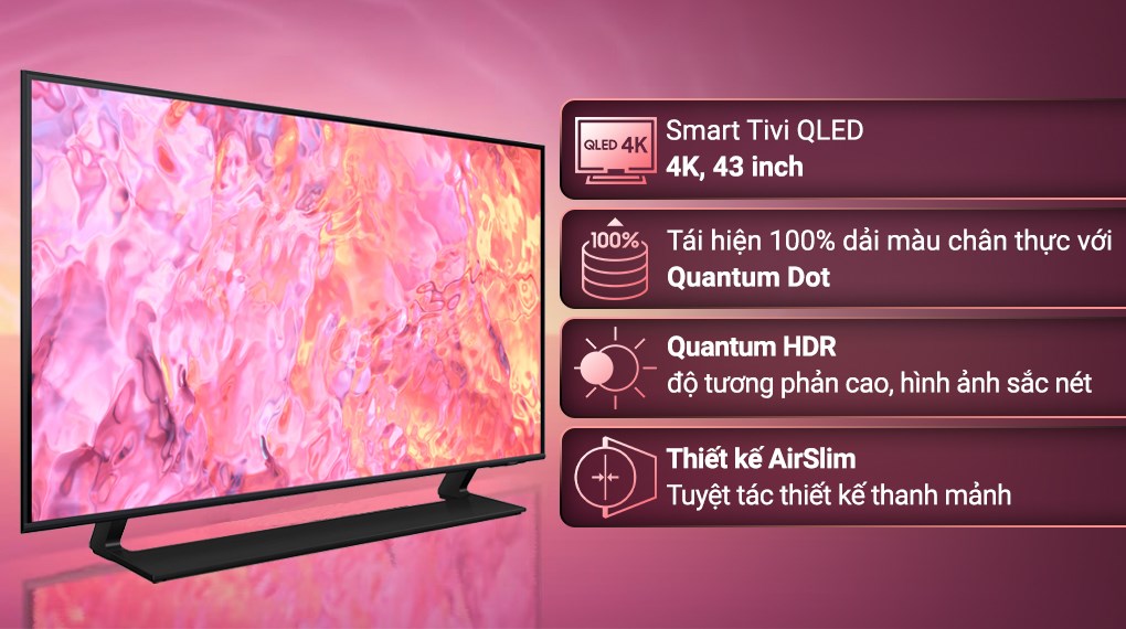Smart Tivi QLED Samsung 4K 43 inch QA43Q60C