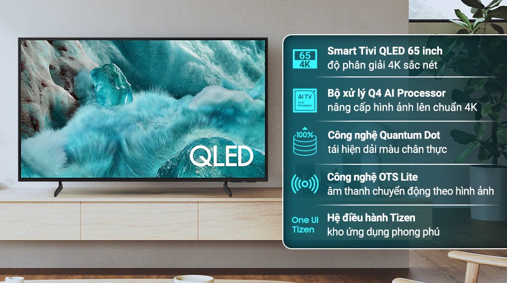 Smart Tivi QLED Samsung AI 4K 65 inch QA65Q7FA