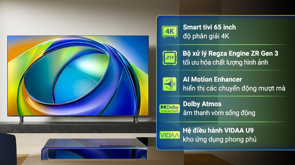 Smart Tivi Toshiba AI 4K 65 inch 65C350RP