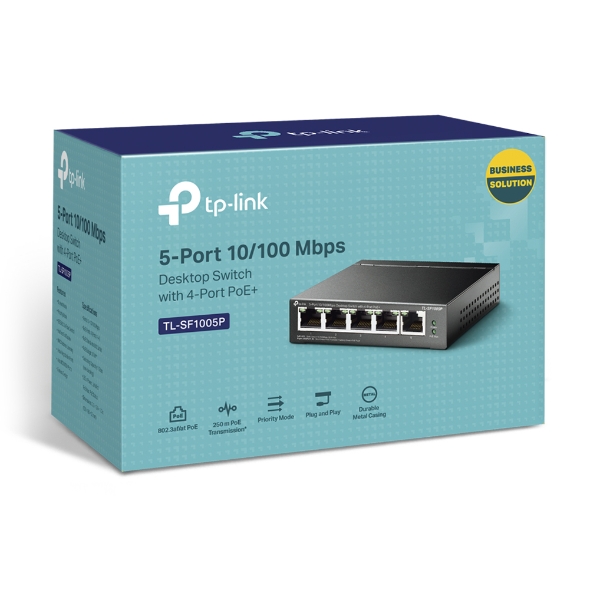 Switch TP-Link TL-SF1005P 5-Port 10/100Mbps 4 PoE ports - Image 3