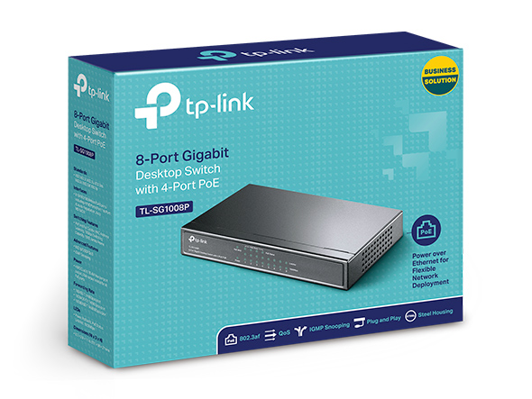 Switch TP-Link TL-SG1008P 8 port Gigabit, 4 port POE 55W - Image 2