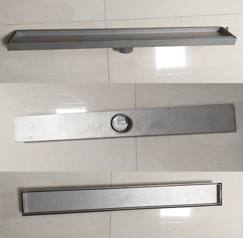 Thoát sàn Hiw 80cm (800mm, 0.8m) Inox 304 Hiw-1080 (Mặt -100x800-Phi-60- 76-90)