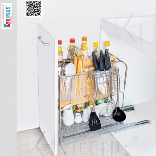 Thùng gạo âm tủ mặt gương màu bạc Kit Plus RB.29A - Image 4