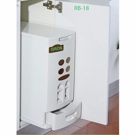 Thùng gạo mặt gương nút xoay Grob RB-260B-W - Image 3