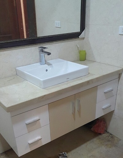 Tủ chậu lavabo may đo vân gỗ nhựa Picomat HMT-104 (Tự chọn kích thước) - Image 5