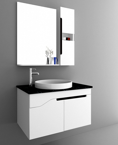 Tủ chậu lavabo may đo vân gỗ nhựa Picomat HMT-106 (Tự chọn kích thước) - Image 3