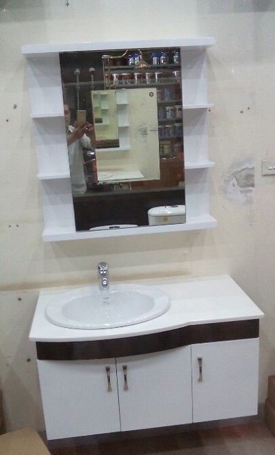 Tủ chậu lavabo may đo vân gỗ nhựa Picomat HMT-113 (Tự chọn kích thước) - Image 3