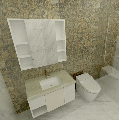 Tủ chậu lavabo may đo vân gỗ nhựa Picomat HMT-127 (Tự chọn kích thước) - Image 3