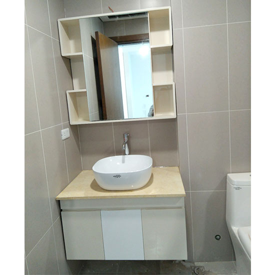 Tủ chậu lavabo may đo vân gỗ nhựa Picomat HMT-129 (Tự chọn kích thước) - Image 4