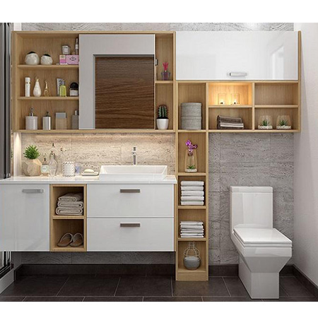 Tủ chậu lavabo Picomat theo yêu cầu TC-HM90 (Tự chọn kích thước - Chưa gồm chậu, vòi) - Image 6